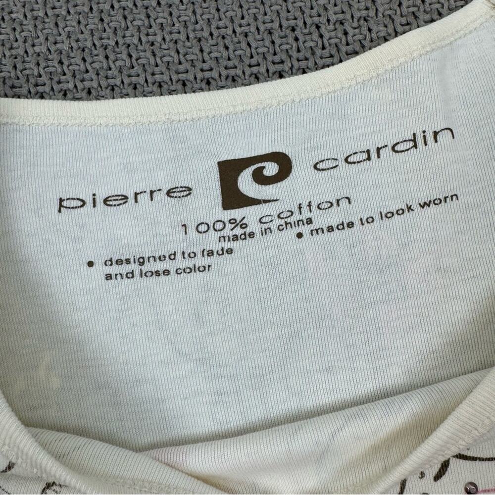 Pierre Cardin Y2K Vintage Floral French Theme 3/4 Sleeve Top ~ Medium - Picture 2 of 11